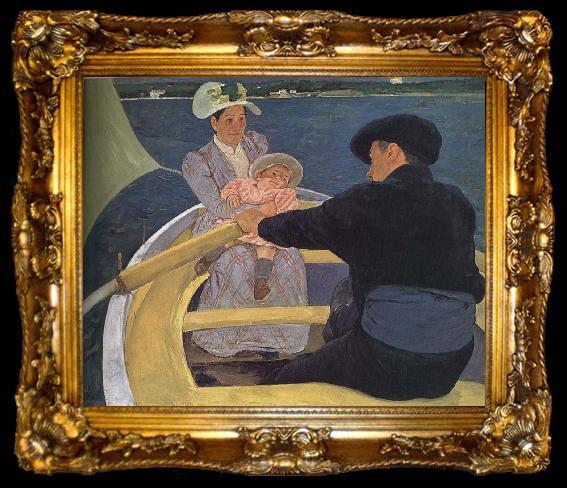 framed  Mary Cassatt Floating boat, ta009-2